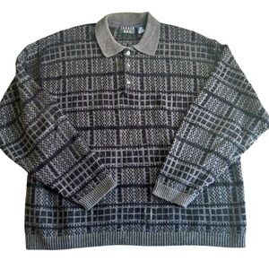 VTG Trader Bay Sweater Men’s‎ 2XL Collared Knit Pullover Hong Kong Acrylic Retro